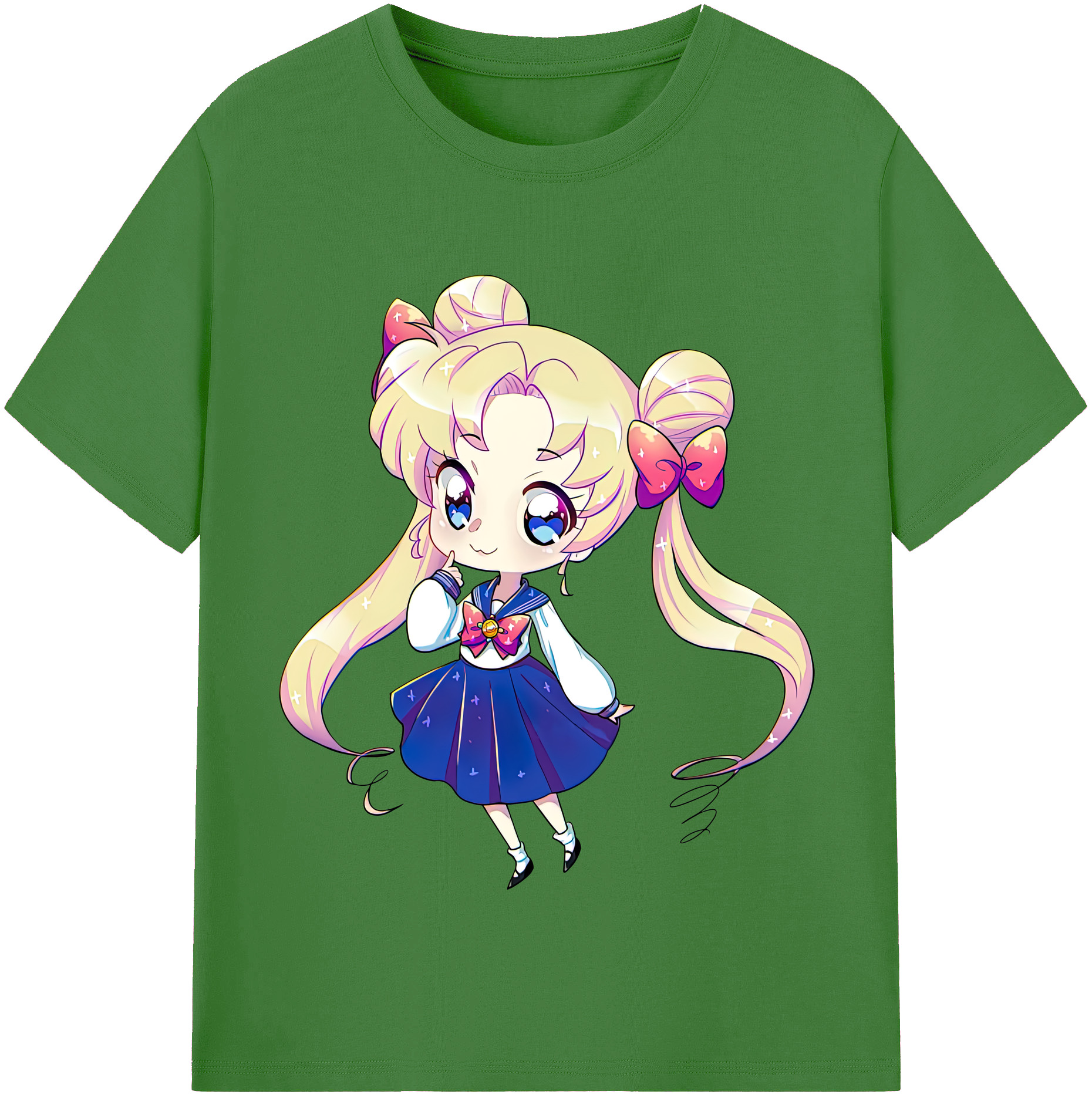 （画像用） 美少女戦士セーラームーン 月野 うさぎ つきの うさぎ Sailor Moon Tsukino Usagi レディースカジュアルプリントTシャツ（綿100％）